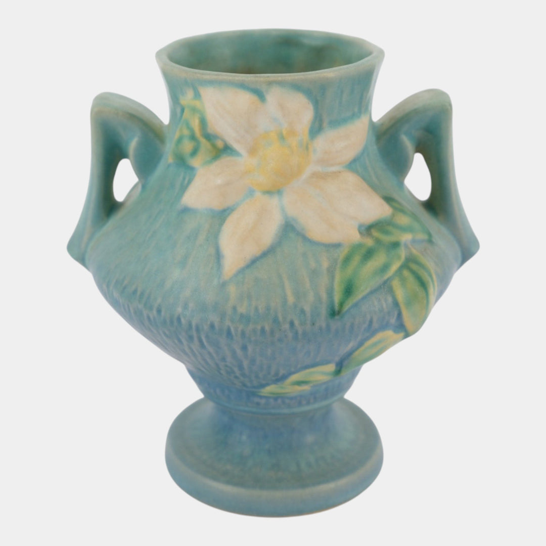 Roseville Clematis Blue 1944 Vintage Art Pottery Ceramic Vase 188-6
