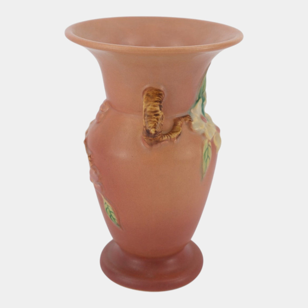 Roseville Apple Blossom Pink 1946 Mid Century Modern Pottery Ceramic Vase 385-8