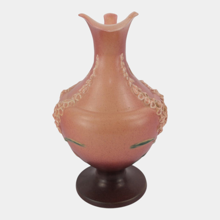 Roseville Foxglove Pink 1942 Mid Century Modern Pottery Ceramic Ewer 5-10