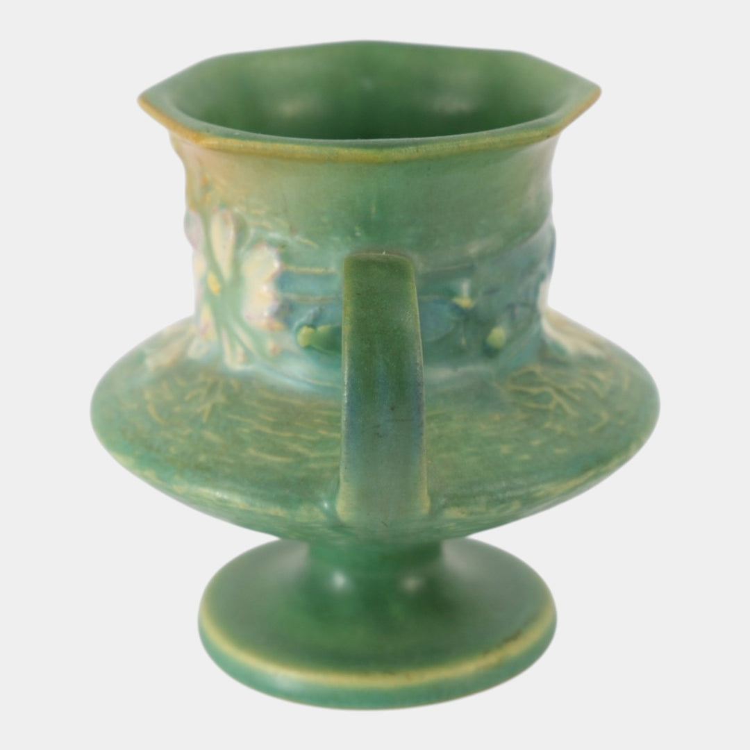 Roseville Cosmos Green 1939 Vintage Art Pottery Ceramic Vase 134-4