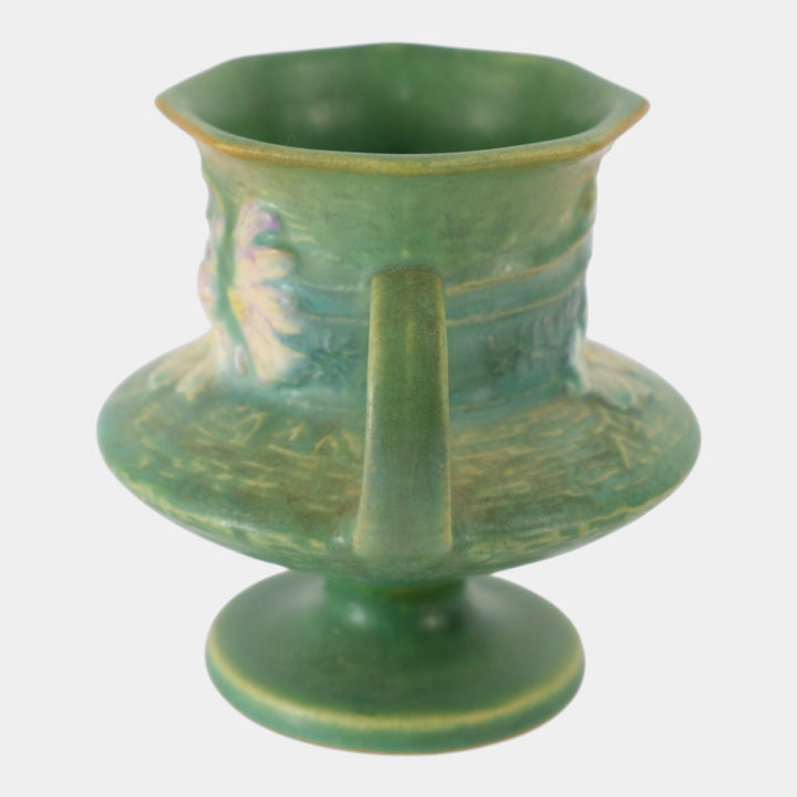 Roseville Cosmos Green 1939 Vintage Art Pottery Ceramic Vase 134-4
