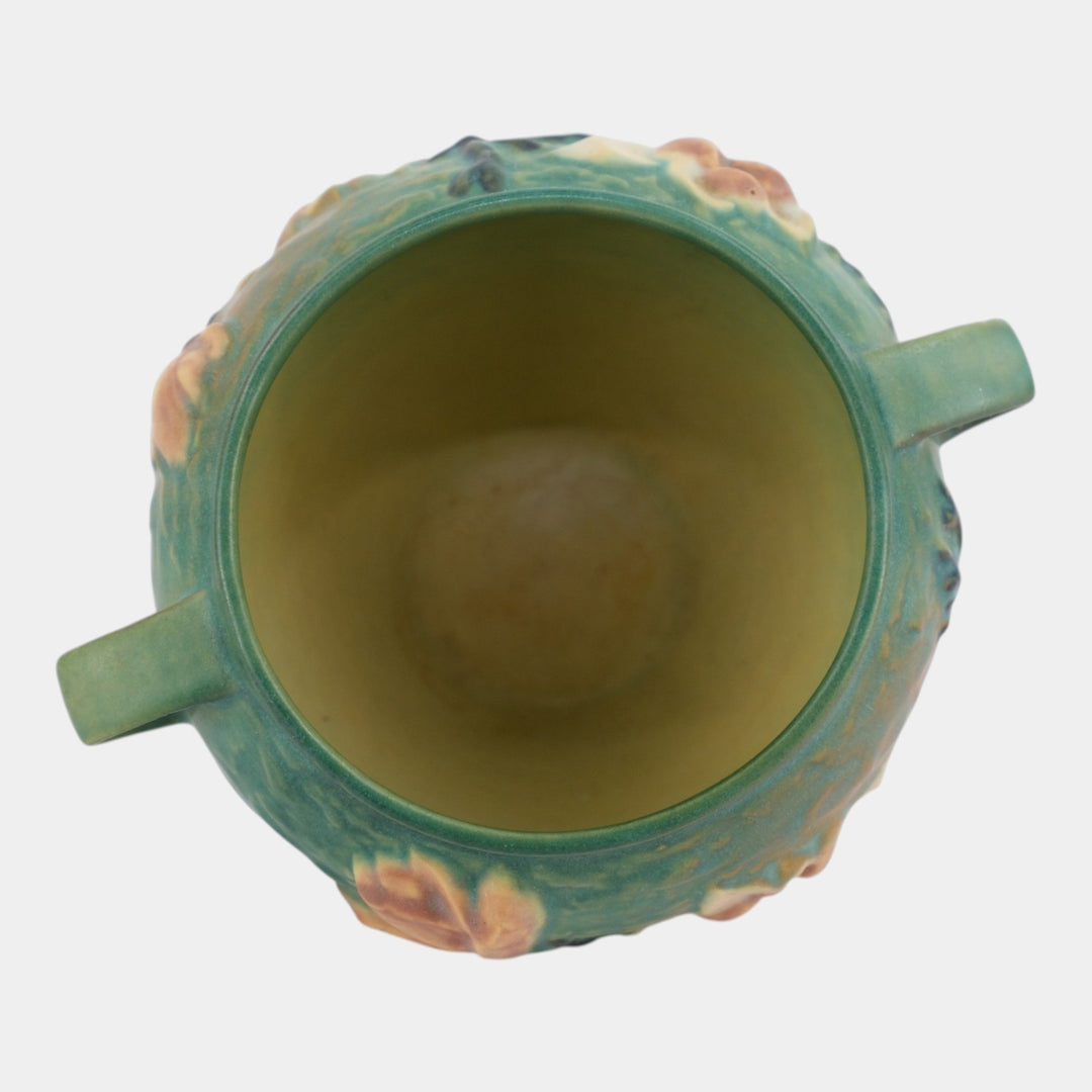Roseville Magnolia Green 1943 Vintage Art Pottery Jardiniere Planter 665-4