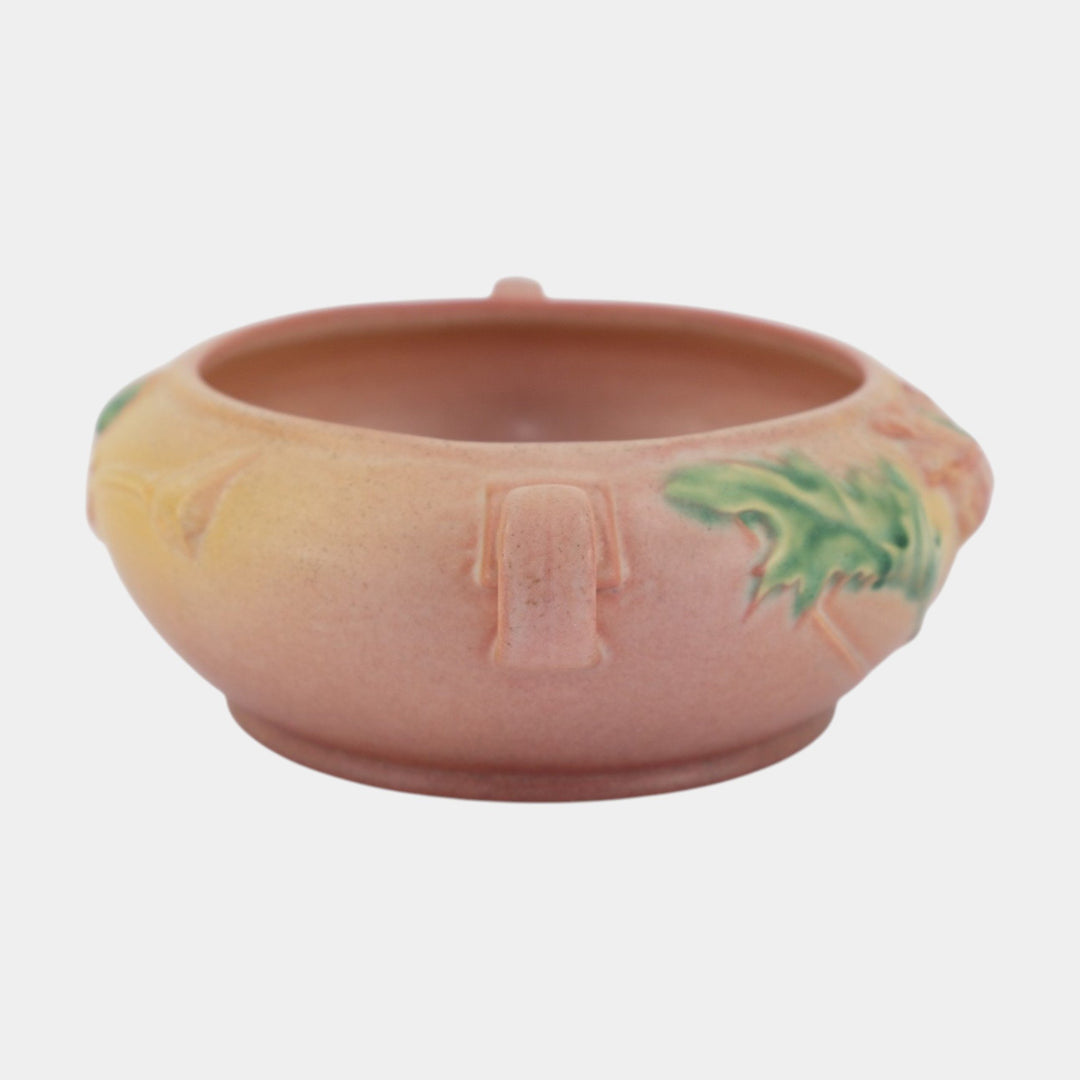 Roseville Poppy Pink 1938 Vintage Art Deco Pottery Ceramic Bowl 336-5