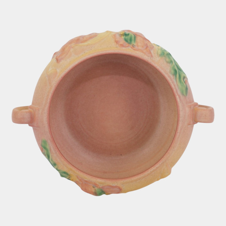 Roseville Poppy Pink 1938 Vintage Art Deco Pottery Ceramic Bowl 336-5