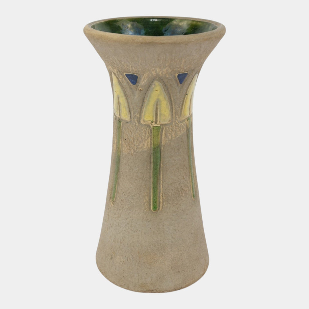Roseville Mostique Gray 1916 Vintage Art Pottery Ceramic Flower Vase 164-10