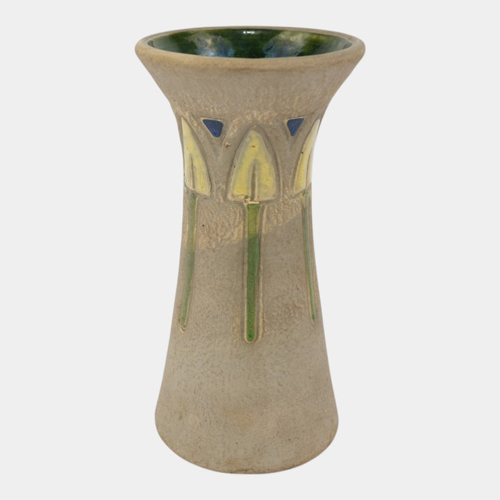 Roseville Mostique Gray 1916 Vintage Art Pottery Ceramic Flower Vase 164-10