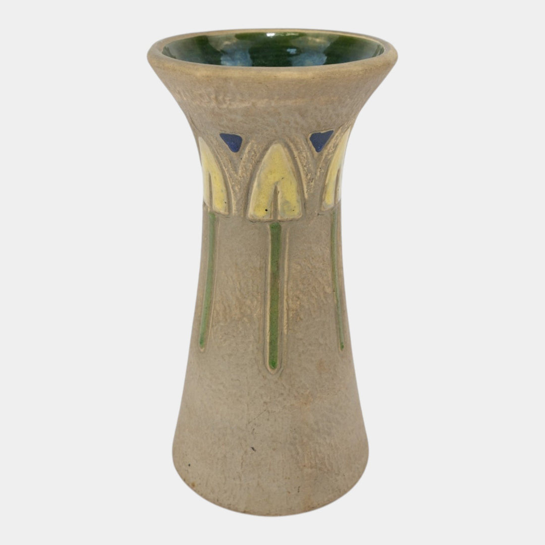 Roseville Mostique Gray 1916 Vintage Art Pottery Ceramic Flower Vase 164-10