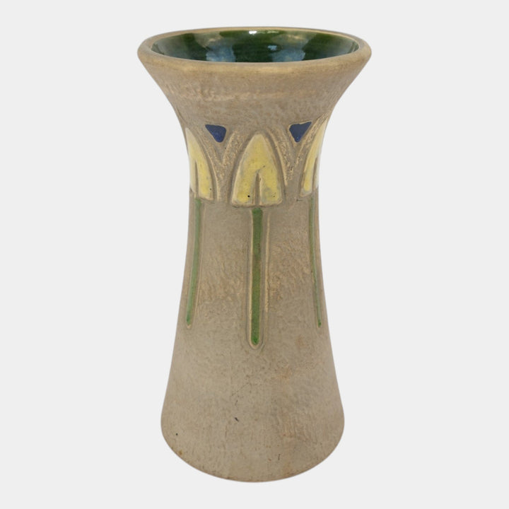 Roseville Mostique Gray 1916 Vintage Art Pottery Ceramic Flower Vase 164-10