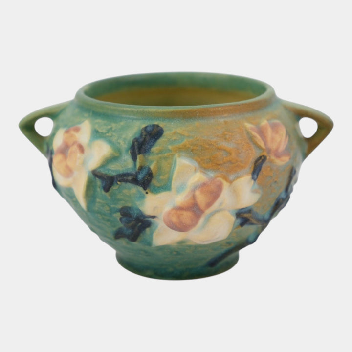 Roseville Magnolia Green 1943 Vintage Art Pottery Jardiniere Planter 665-3