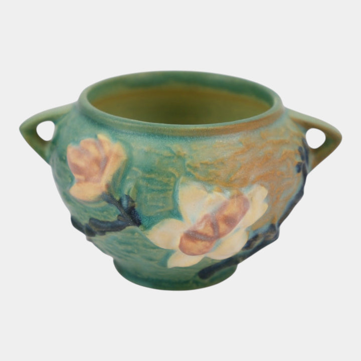 Roseville Magnolia Green 1943 Vintage Art Pottery Jardiniere Planter 665-3