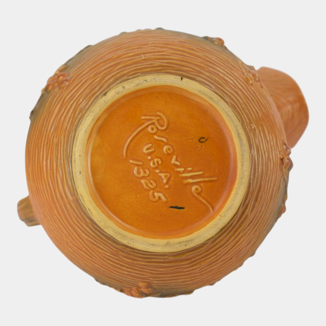 Roseville Bushberry Russet 1941 Vintage Art Pottery Ceramic Ice Lip Pitcher 1325