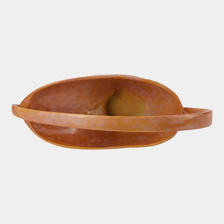 Roseville Wincraft Orange 1948 Mid Century Modern Pottery Ceramic Basket 209-12