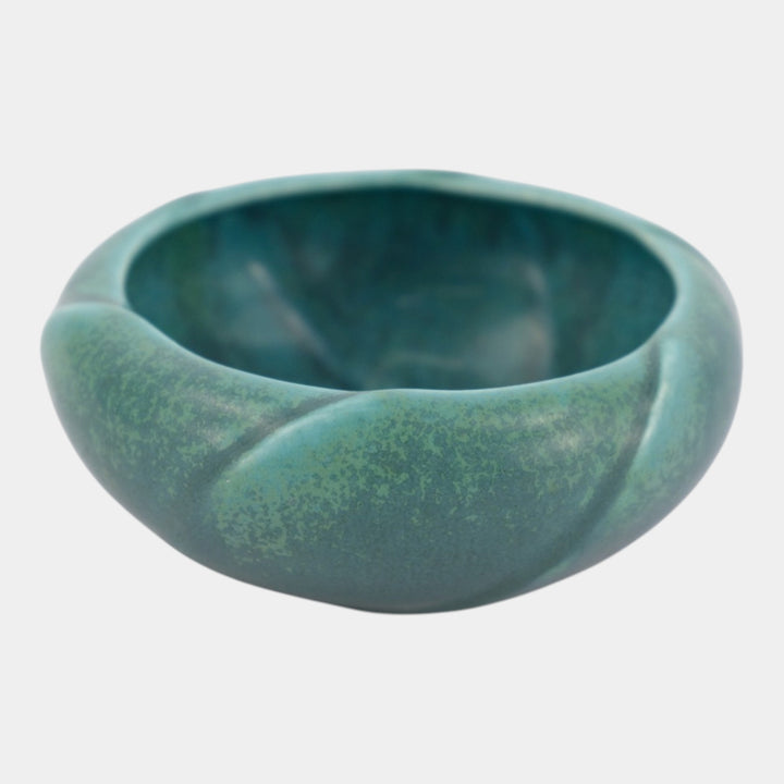 Rookwood Art Pottery 1928 Antique Arts And Crafts Matte Green Ceramic Bowl 2130 - Just Art Pottery
