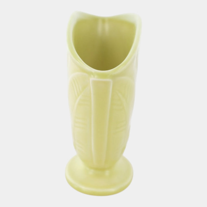 Rookwood 1936 Vintage Art Deco Pottery Green Ceramic Fan Vase 6589 - Just Art Pottery