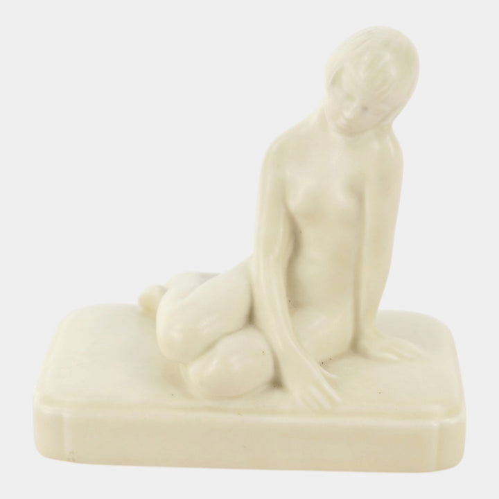Rookwood 1933 Vintage Art Pottery White Nude Paperweight Figurine 2868 Abel