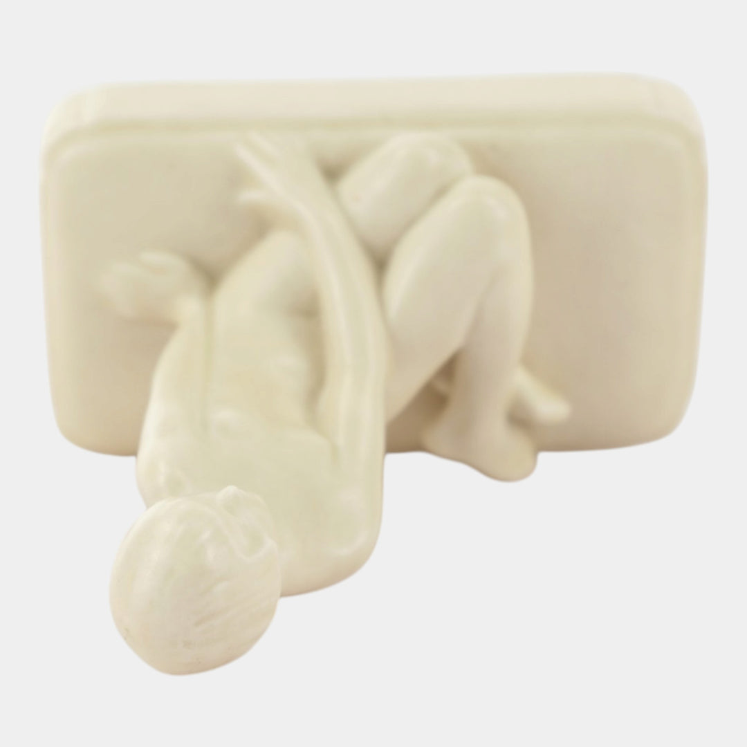 Rookwood 1933 Vintage Art Pottery White Nude Paperweight Figurine 2868 Abel