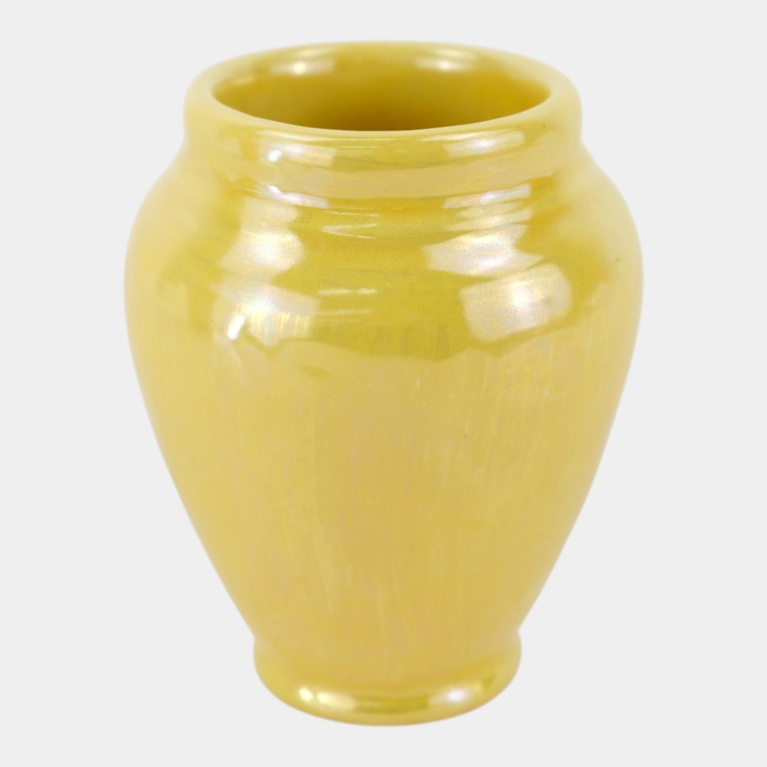 Rookwood 1915 Vintage Art Pottery Yellow Nacreous Ceramic Vase 2182