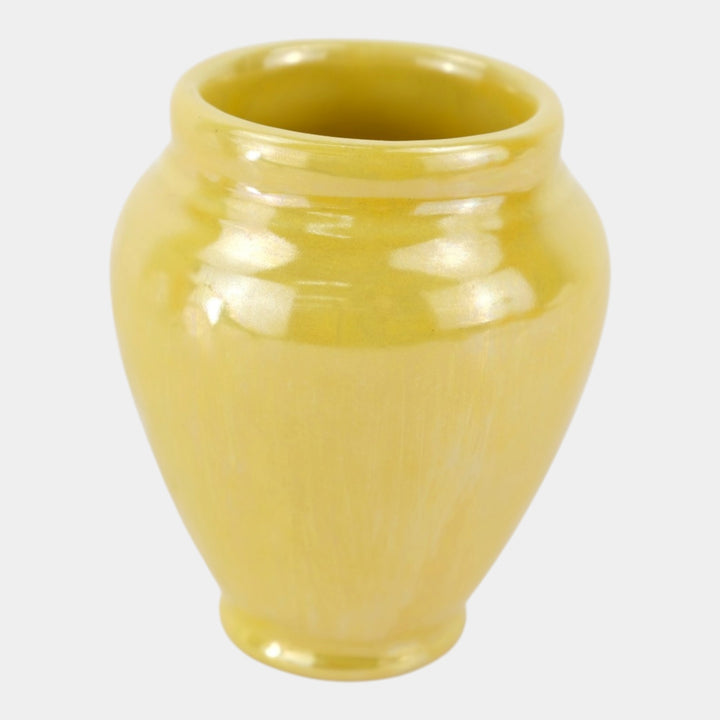 Rookwood 1915 Vintage Art Pottery Yellow Nacreous Ceramic Vase 2182