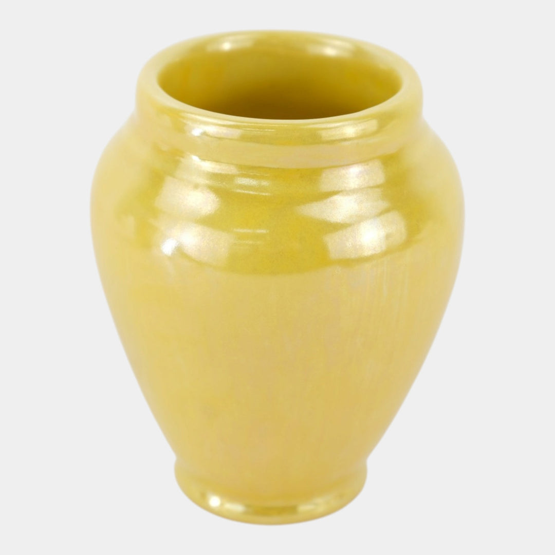 Rookwood 1915 Vintage Art Pottery Yellow Nacreous Ceramic Vase 2182