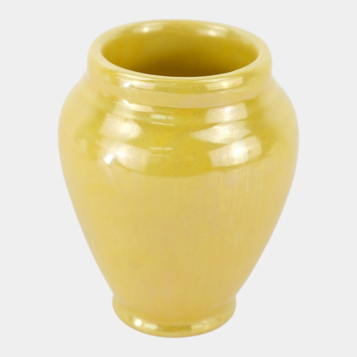 Rookwood 1915 Vintage Art Pottery Yellow Nacreous Ceramic Vase 2182