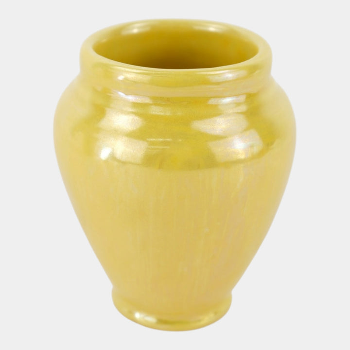 Rookwood 1915 Vintage Art Pottery Yellow Nacreous Ceramic Vase 2182