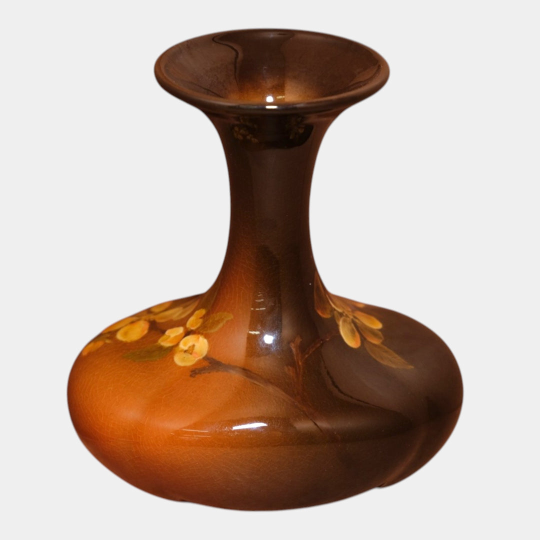 Rookwood 1896 Art Pottery Standard Glaze Floral Deocrated Vase 724 Felten - Just Art Pottery