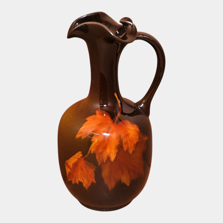 Rookwood 1898 Art Pottery Standard Glaze Red Maple Leaf Ewer 782 Clara Lindeman - Just Art Pottery