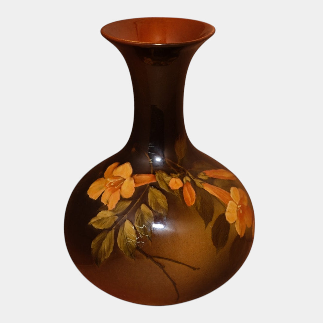 Rookwood 1894 Art Pottery Standard Glaze Trumpet Flower Vase 387E Foertmeyer - Just Art Pottery