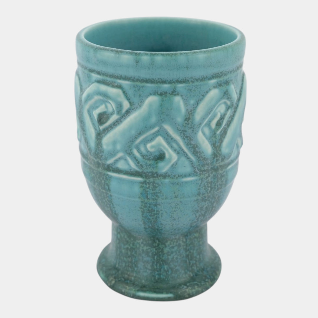 Rookwood 1931 Vintage Art Deco Pottery Blue Green Ceramic Flower Vase 6235 - Just Art Pottery