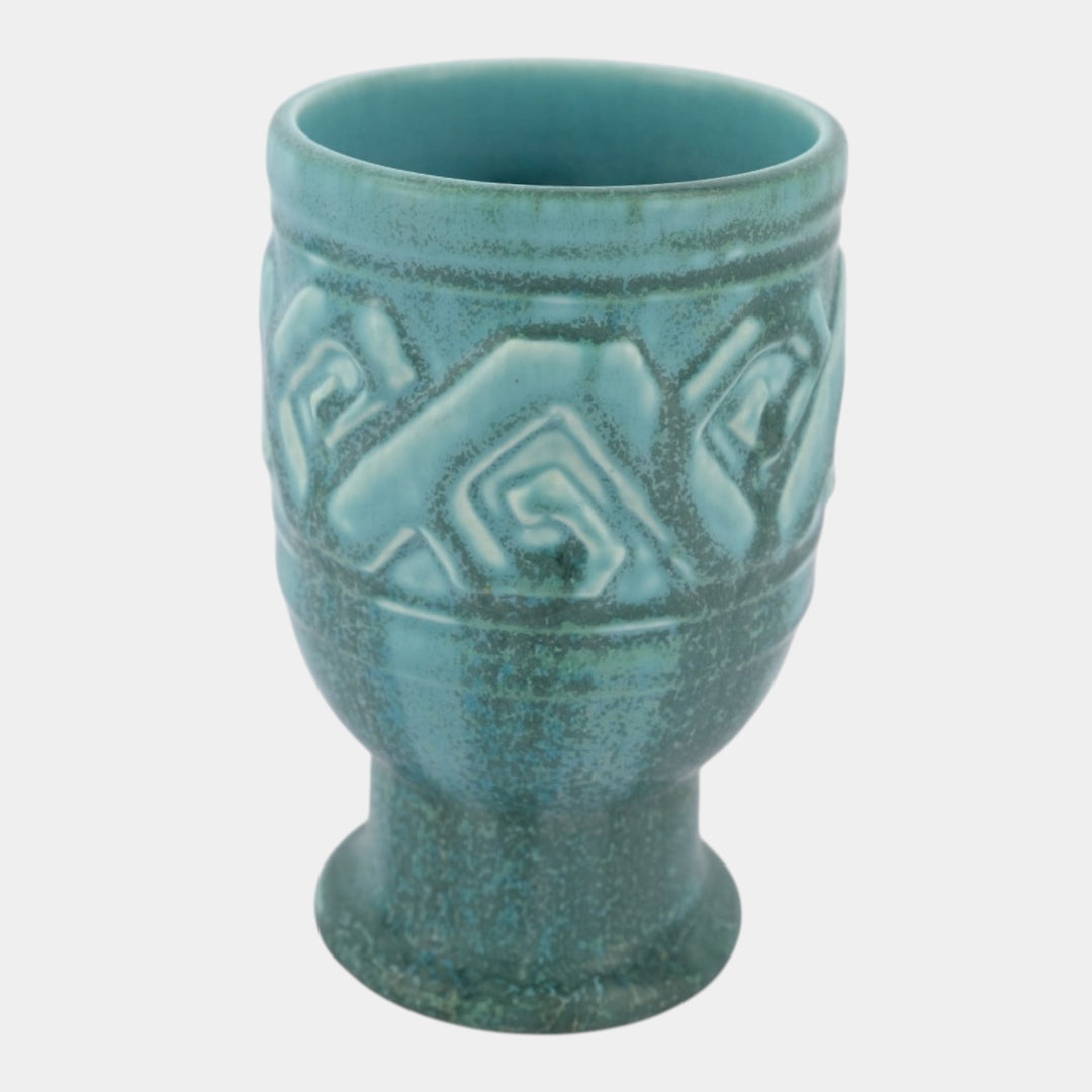 Rookwood 1931 Vintage Art Deco Pottery Blue Green Ceramic Flower Vase 6235 - Just Art Pottery