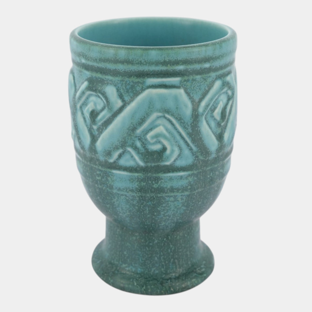 Rookwood 1931 Vintage Art Deco Pottery Blue Green Ceramic Flower Vase 6235 - Just Art Pottery