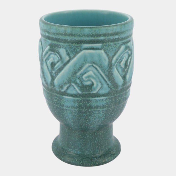 Rookwood 1931 Vintage Art Deco Pottery Blue Green Ceramic Flower Vase 6235 - Just Art Pottery