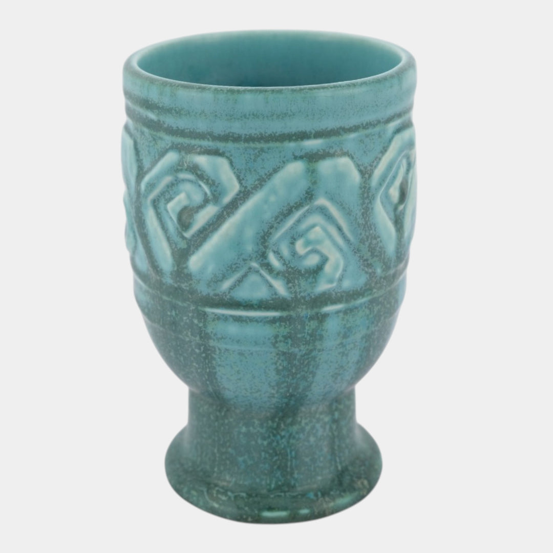 Rookwood 1931 Vintage Art Deco Pottery Blue Green Ceramic Flower Vase 6235 - Just Art Pottery
