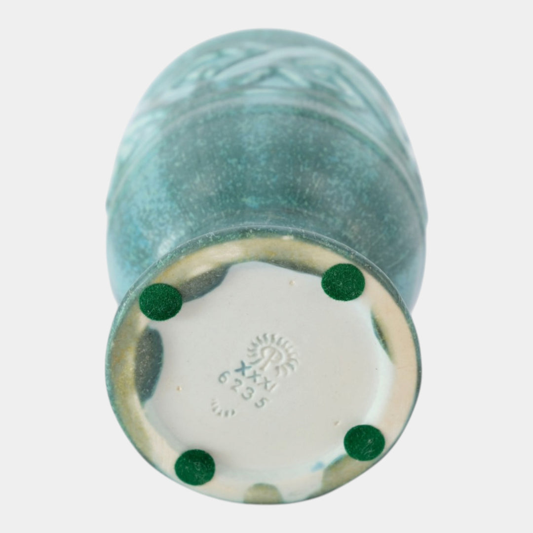 Rookwood 1931 Vintage Art Deco Pottery Blue Green Ceramic Flower Vase 6235 - Just Art Pottery