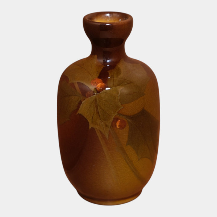 Rookwood 1900 Art Pottery Standard Glaze Leaf & Berry Decorated Vase 625 Lincoln