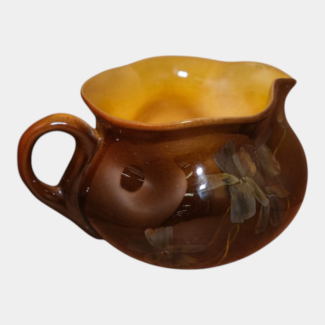 Rookwood 1893 Art Pottery Standard Glaze Dimpled Rufffled Rim Pitcher 330 Stuntz