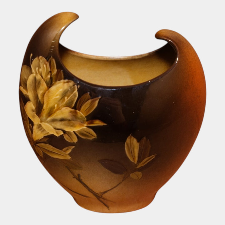 Rookwood 1894 Art Pottery Standard Glaze Floral Double Horn Vase 712 Markland