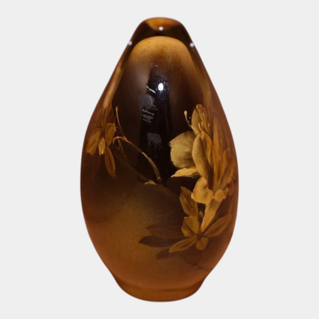 Rookwood 1894 Art Pottery Standard Glaze Floral Double Horn Vase 712 Markland