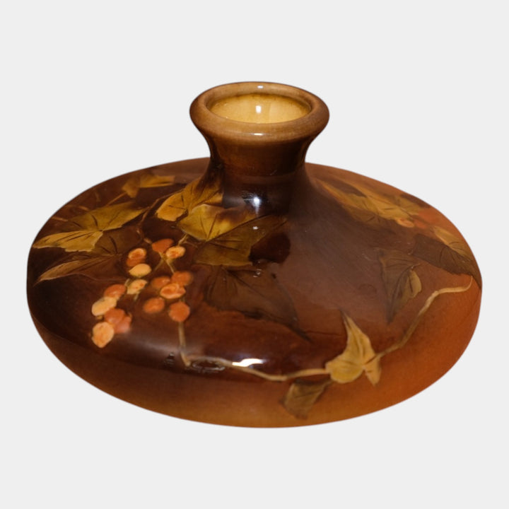 Rookwood 1894 Art Pottery Standard Glaze Berry & Leaf Ceramic Vase 687 Steinle - Just Art Pottery