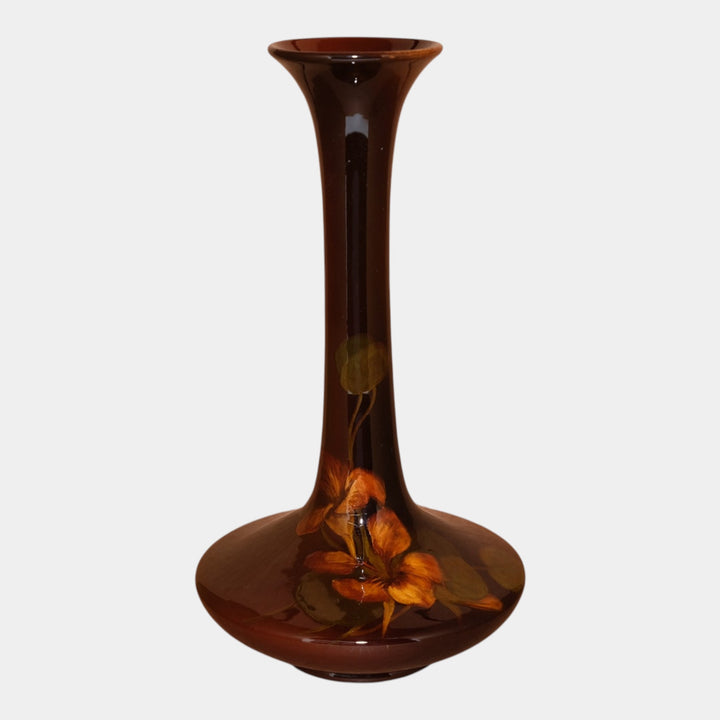 Rookwood 1896 Art Pottery Standard Glaze Red Floral Tall Vase 566B Toohey - Just Art Pottery