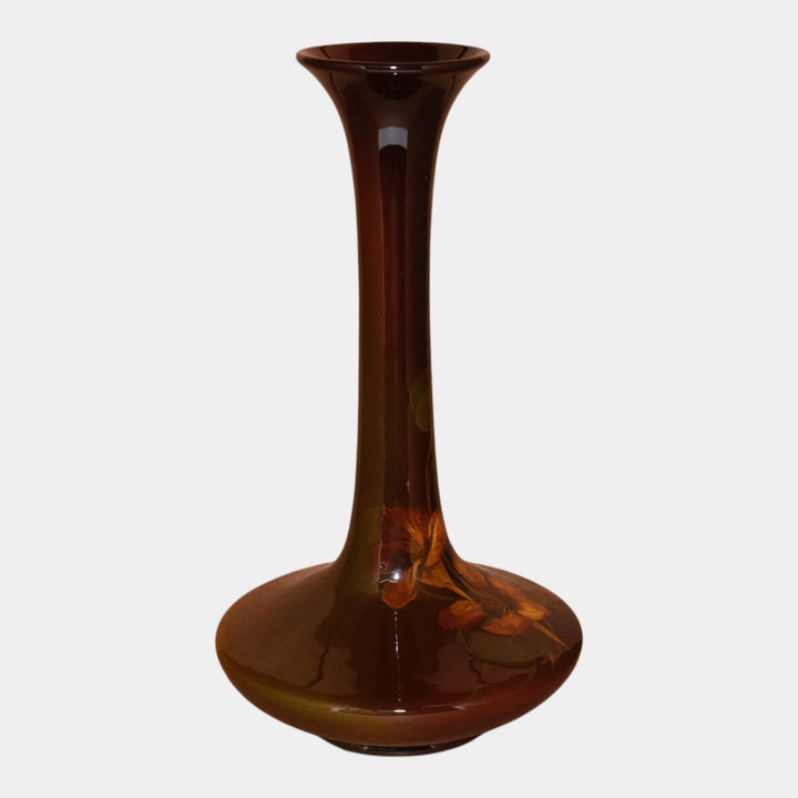 Rookwood 1896 Art Pottery Standard Glaze Red Floral Tall Vase 566B Toohey - Just Art Pottery