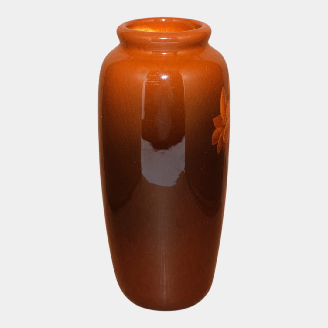 Rookwood 1903 Art Pottery Standard Glaze Floral Decorated Vase 904D Lincoln - Just Art Pottery