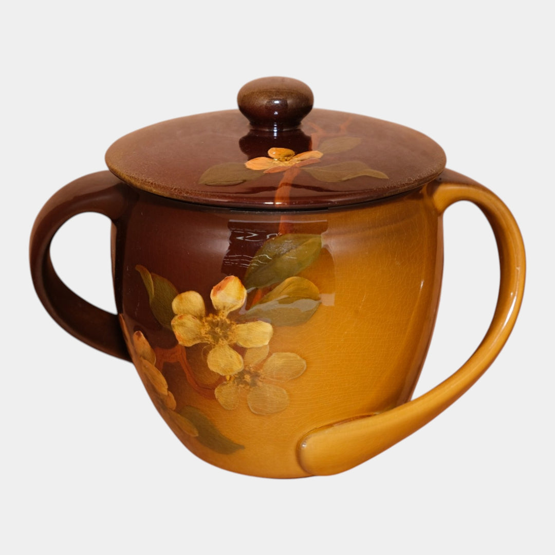 Rookwood 1904 Art Pottery Standard Glaze Floral Ceramic Covered Jar 234 Swing - Just Art Pottery