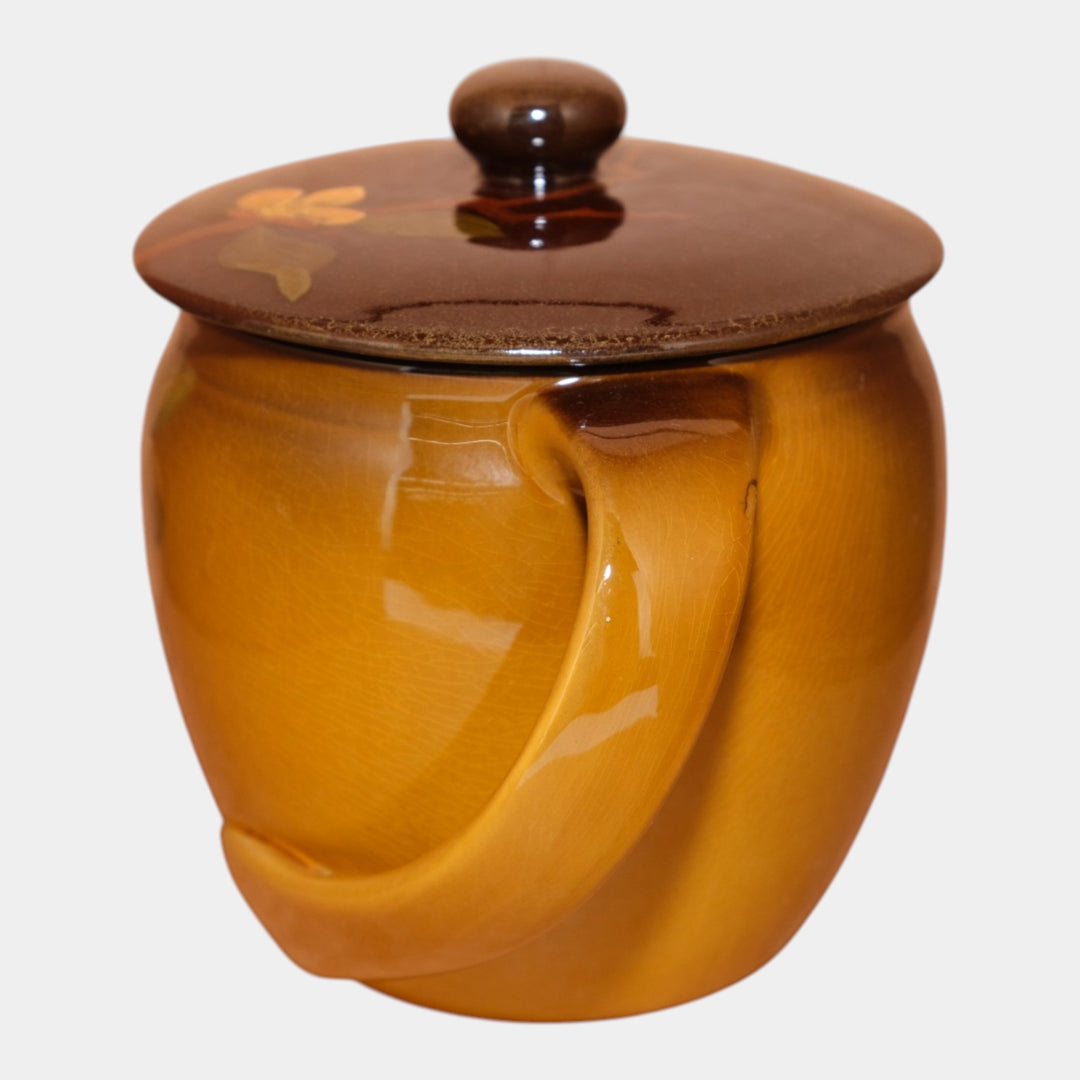 Rookwood 1904 Art Pottery Standard Glaze Floral Ceramic Covered Jar 234 Swing - Just Art Pottery