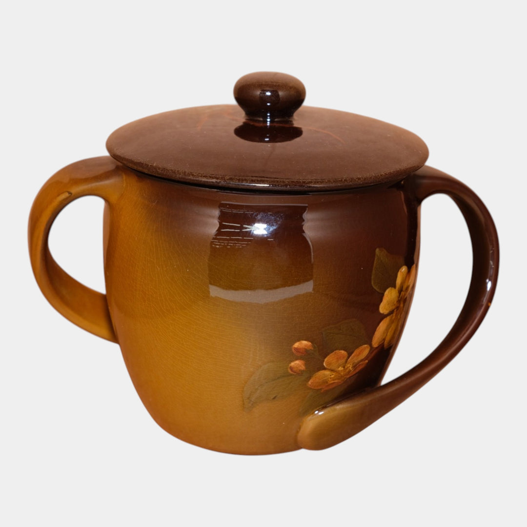 Rookwood 1904 Art Pottery Standard Glaze Floral Ceramic Covered Jar 234 Swing - Just Art Pottery