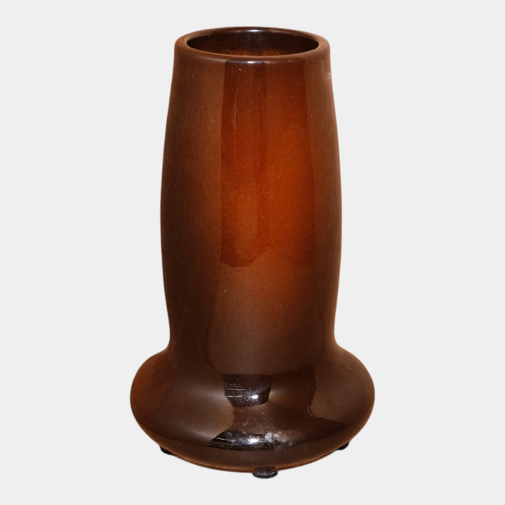 Owens Utopian 1900s Vintage Art Pottery Hand Painted Pansy Ceramic Vase 227 - Just Art Pottery