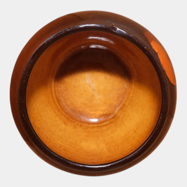 Weller Louwelsa 1900s Art Pottery Brown Standard Glaze Pansy Planter Vase - Just Art Pottery