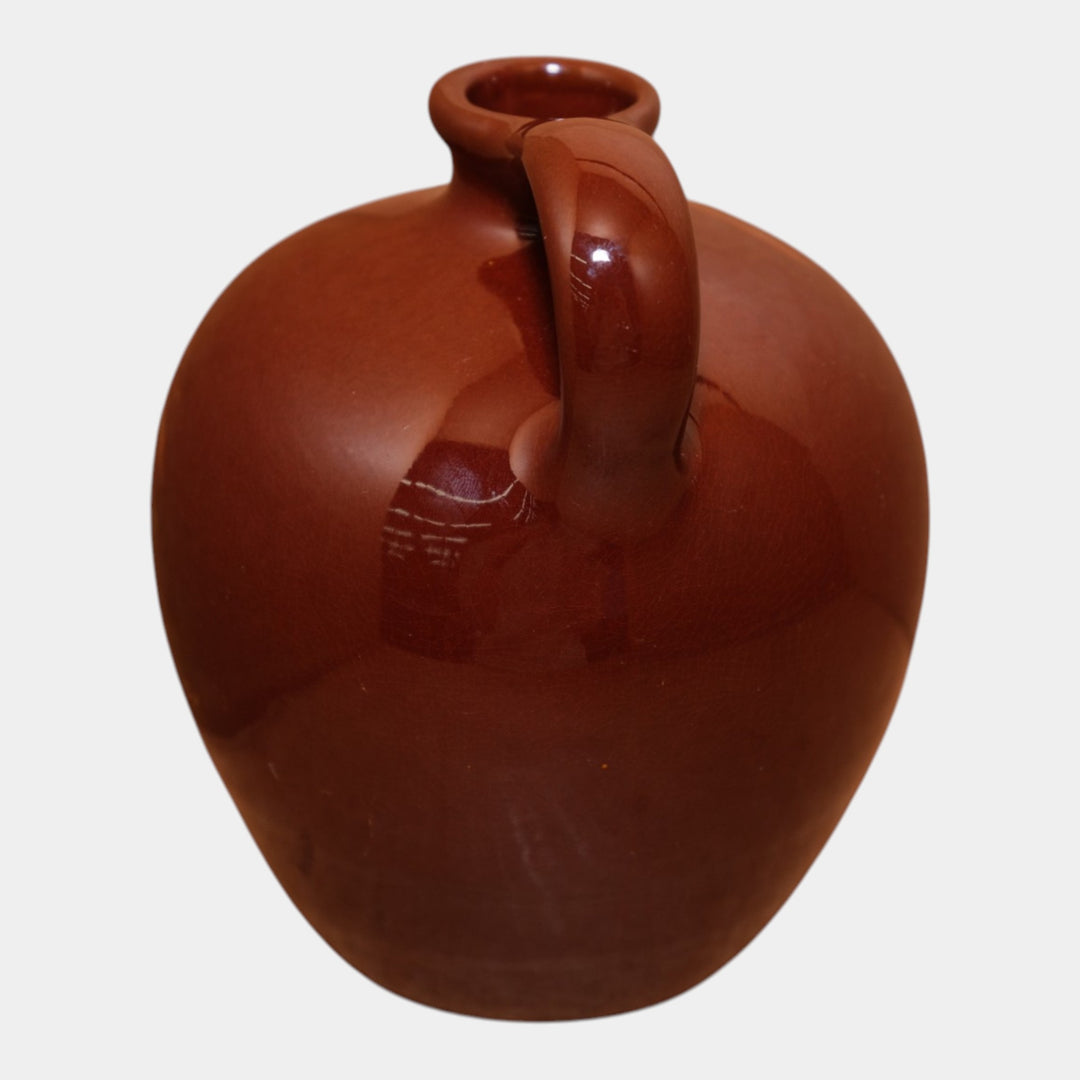 Weller Dickens Ware 1900s Art Pottery Brown Ceramic Jug Vase 37 Pillsbury - Just Art Pottery