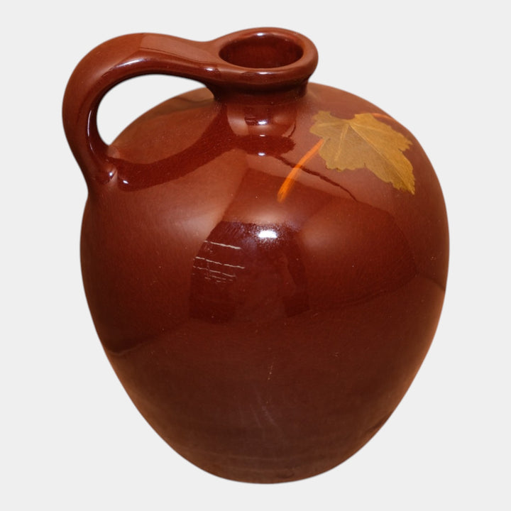 Weller Dickens Ware 1900s Art Pottery Brown Ceramic Jug Vase 37 Pillsbury - Just Art Pottery