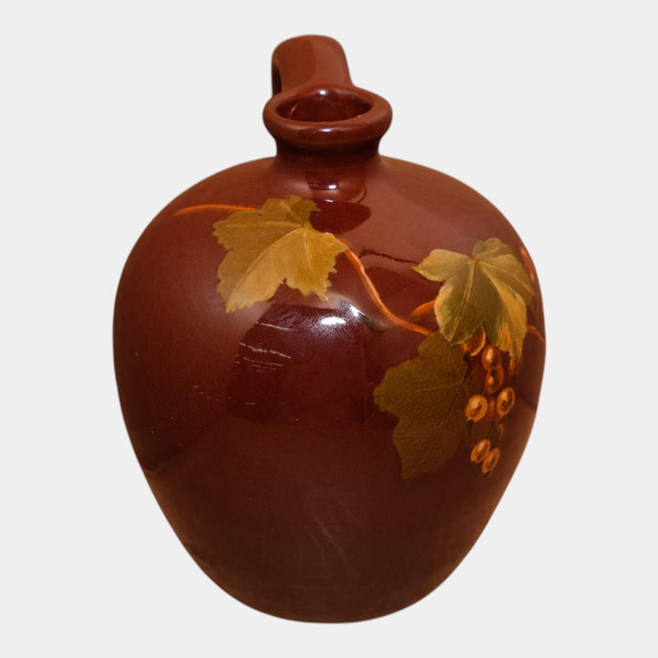 Weller Dickens Ware 1900s Art Pottery Brown Ceramic Jug Vase 37 Pillsbury - Just Art Pottery